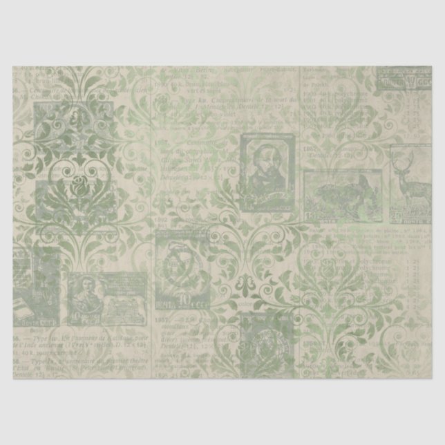 Seda Série de Papel Verde Efêmero Design 19 (Frente )
