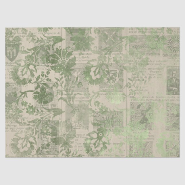 Seda Série de Papel Verde Efêmero Design 23 (Frente )