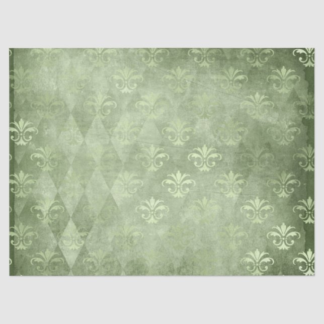 Seda Série de Papel Verde Efêmero Design 5 (Frente )