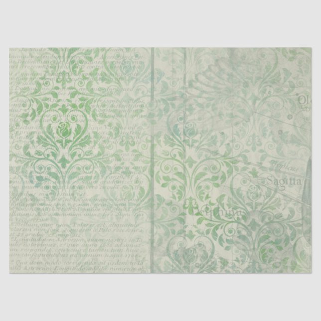 Seda Série de Papel Verde Efêmero Design 7 (Frente )