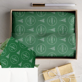 Seda Seu próprio logo, empresa de natal verde, Papel Te