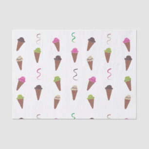 Seda Sorvete Cones & Fitas Papel de Tecido de Aniversár