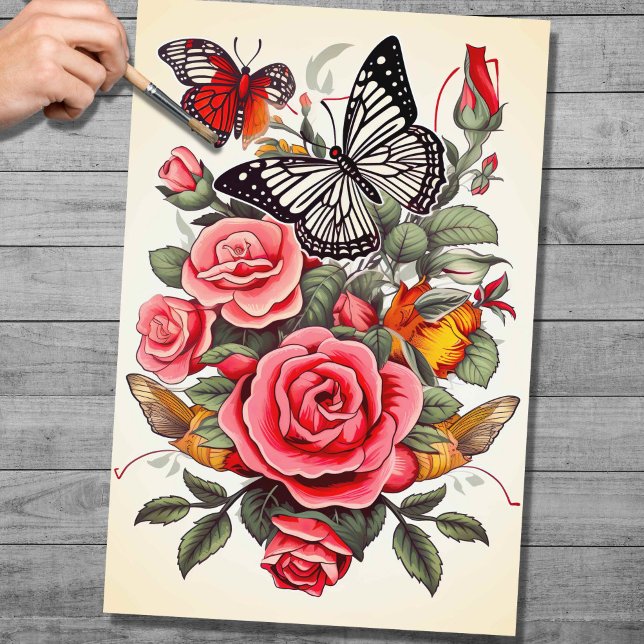 Seda Tatuagem 3 Papel de Decoupage (Criador carregado)