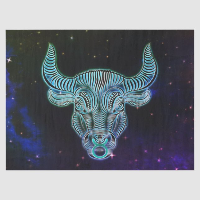 Seda taurus, o papel de lenço zodíaco do touro (Frente )