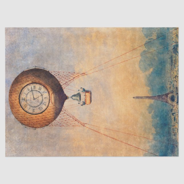 Seda Tecido de balão de Paris ou papel de dissociação (Frente )