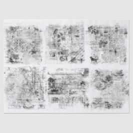 Seda Tecido Ephemera Vintage ou papel de dissociação