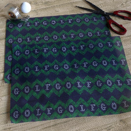 Seda Tema do Golf Papel de Tecido Azul Feriado de Natal