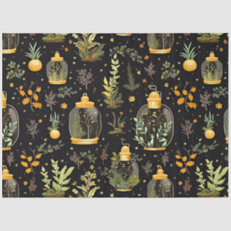 Seda Terrários de Boho com Papel Tecido de Decoupage de