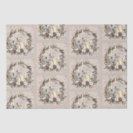 Seda Texto do Conjunto de Papel Tecidos 2 Tema de Vinta