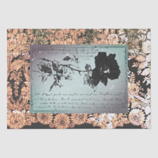 SEDA TISSUE PAPEL PRETO ROSA DE LACE HALLOWEEN