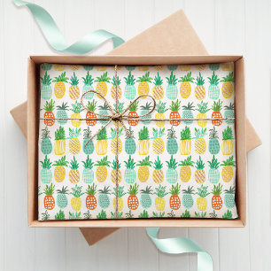 Seda Tropicais tropicais de abacaxis Summer Papel tec