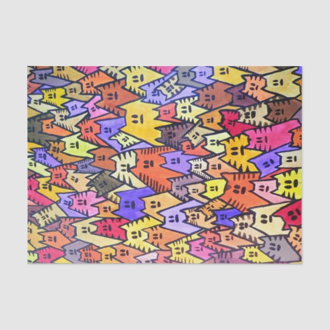 Seda TSP - 0061 - GATOS - lenço de papel (Frente )