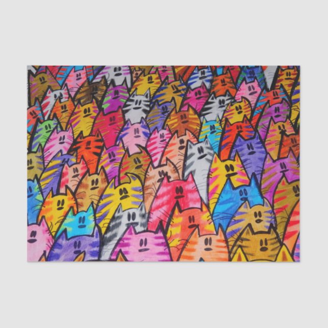 Seda TSP - 0091 - GATOS - lenço de papel (Frente )