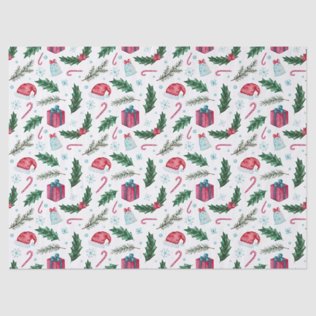 Seda tudo o que é papel de tecido do Natal (Frente )