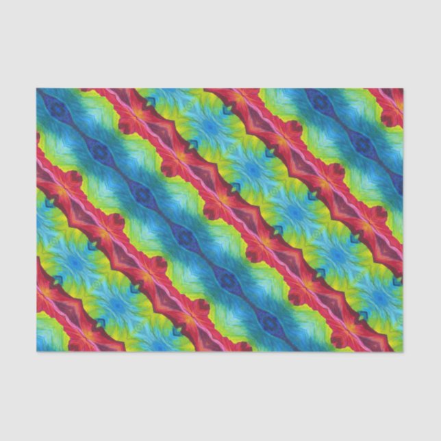 Seda Tulipa Arco-Íris de Papel Tecidual nº 2 (Frente )