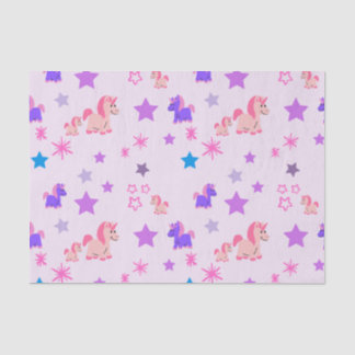Seda Unicórnios e estrelas de papel tecidular