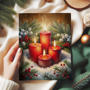 Seda Velas rústicas com papel tissue de Natal de frutas