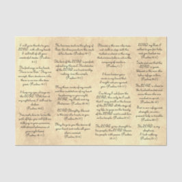 Seda Versos de salme de Bíblia de papel antigos para Di