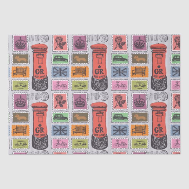 Seda Viagens vintage/Carimbo de Papel Tecido (Frente )