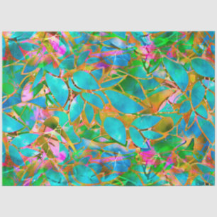 Seda Vidro De Papel Floral Abstrato De Papel Tecido