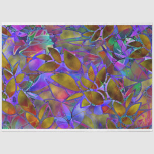 Seda Vidro De Papel Floral Abstrato De Papel Tecido