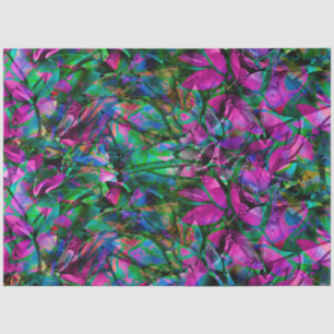 Seda Vidro De Papel Floral Abstrato De Papel Tecido