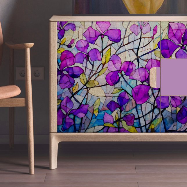 Seda Vidro Roxo Deixa Papel Tecido De Decopagação (Criador carregado)