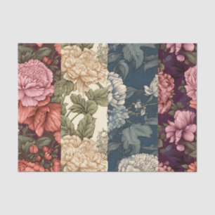 Seda Vintage Floral Medley com 3 painéis de papel de di