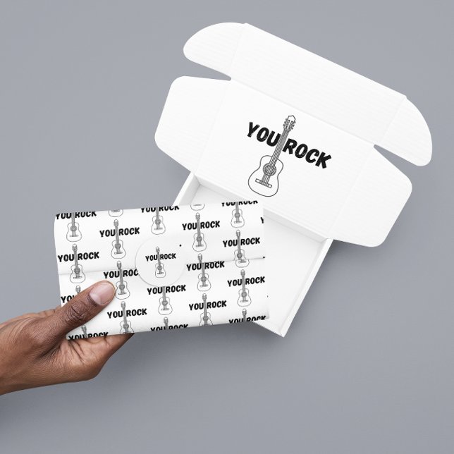 Seda Você Roda O Papel Tecido De Violão (Let someone special know that they rock with this, "You rock" guitar tissue paper! )