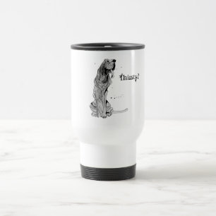 Sedento? Caneca de viagem com design do Bloodhound