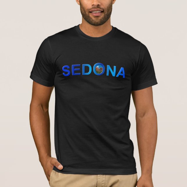 Sedona no t-shirt azul (Frente)