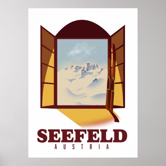 Seefeld Austria Ski poster (Frente)