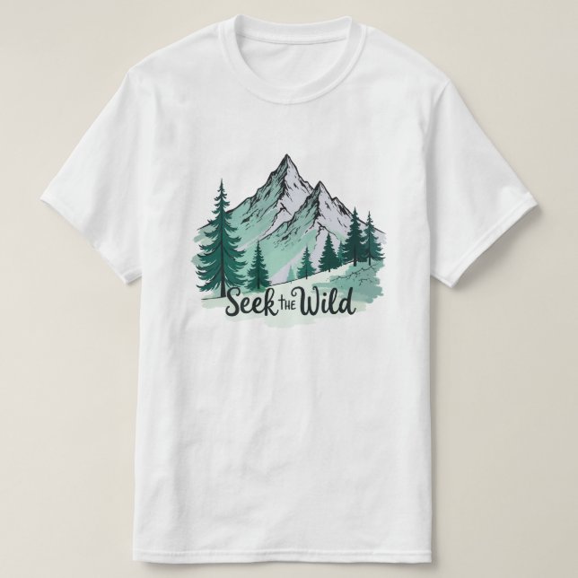 Seek the Wild" Vintage T-Shirt | (Frente do Design)