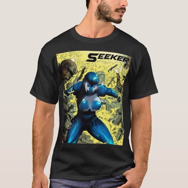 Seeker V2 - t-shirt clássica preta (Frente)