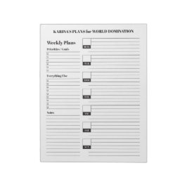 Segunda-feira Início Semanal Bloco de Notas Funcio