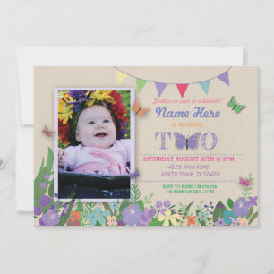 Segunda segundo 2 Convite para Aniversário de Duas