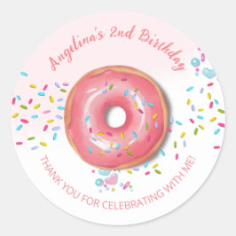 Segundo aniversário adesivo