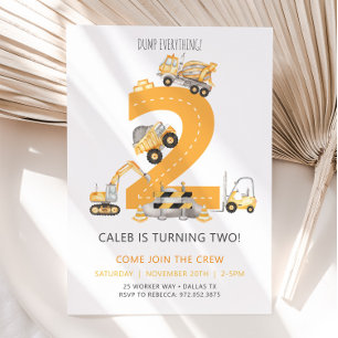 Segundo aniversário de Convite de Aniversário de C