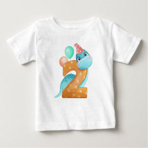 segundo aniversário de Dinossauro T-Shirt