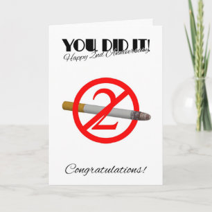 segundo Aniversário De Sair Do Cartão De Saudação 