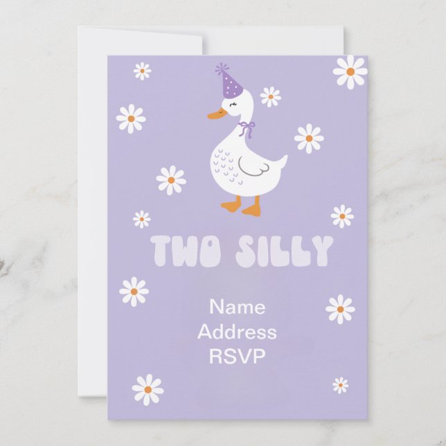 Segundo Aniversário do Convite de Ganso de Dois Bo (Frente)