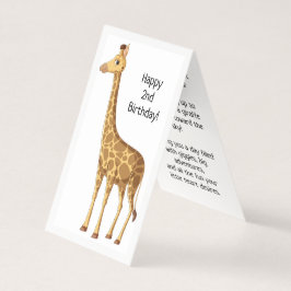 Segundo aniversário Feliz - Cartão para Crianças