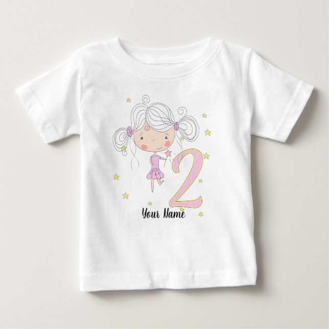 segundo aniversário Princesa Toddler T-shirt (Frente)