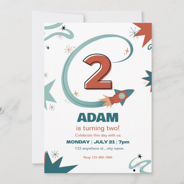 Segundo Convite à Celebração de Aniversário (Frente)