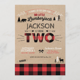 Segundo Convite de Aniversário do Lumberjack Flann