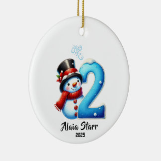 Segundo Enfeites de natal de Snowman Baby