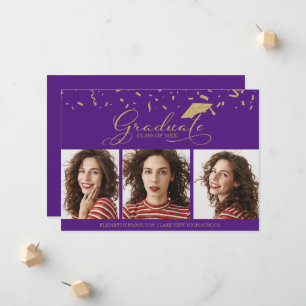 Segundo grau Graduação Anúncio 3 Cartões com fotos