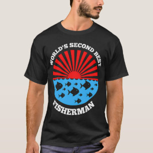 Segundo melhor pescador do mundo - camiseta engraç
