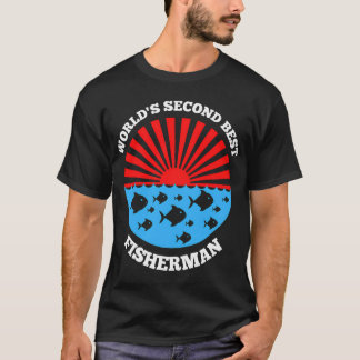 Segundo melhor pescador do mundo - camiseta engraç