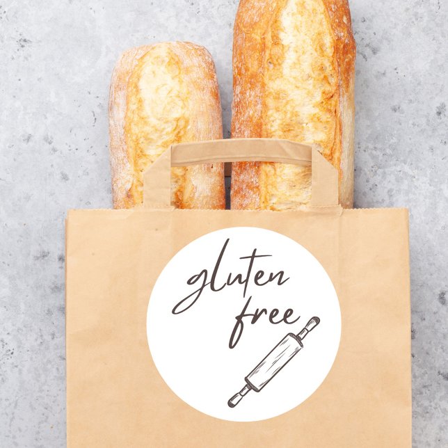 Segurança Alimentar | Adesivo de Padaria Sem Glúte (Criador carregado)